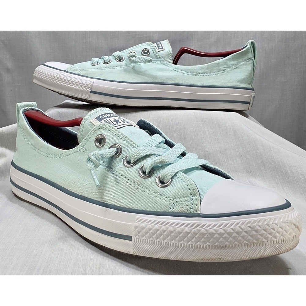 Converse Chuck Taylor All Star Shoreline Mint Green Slip On Sneakers Womens 11
